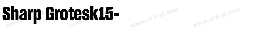 Sharp Grotesk15字体转换